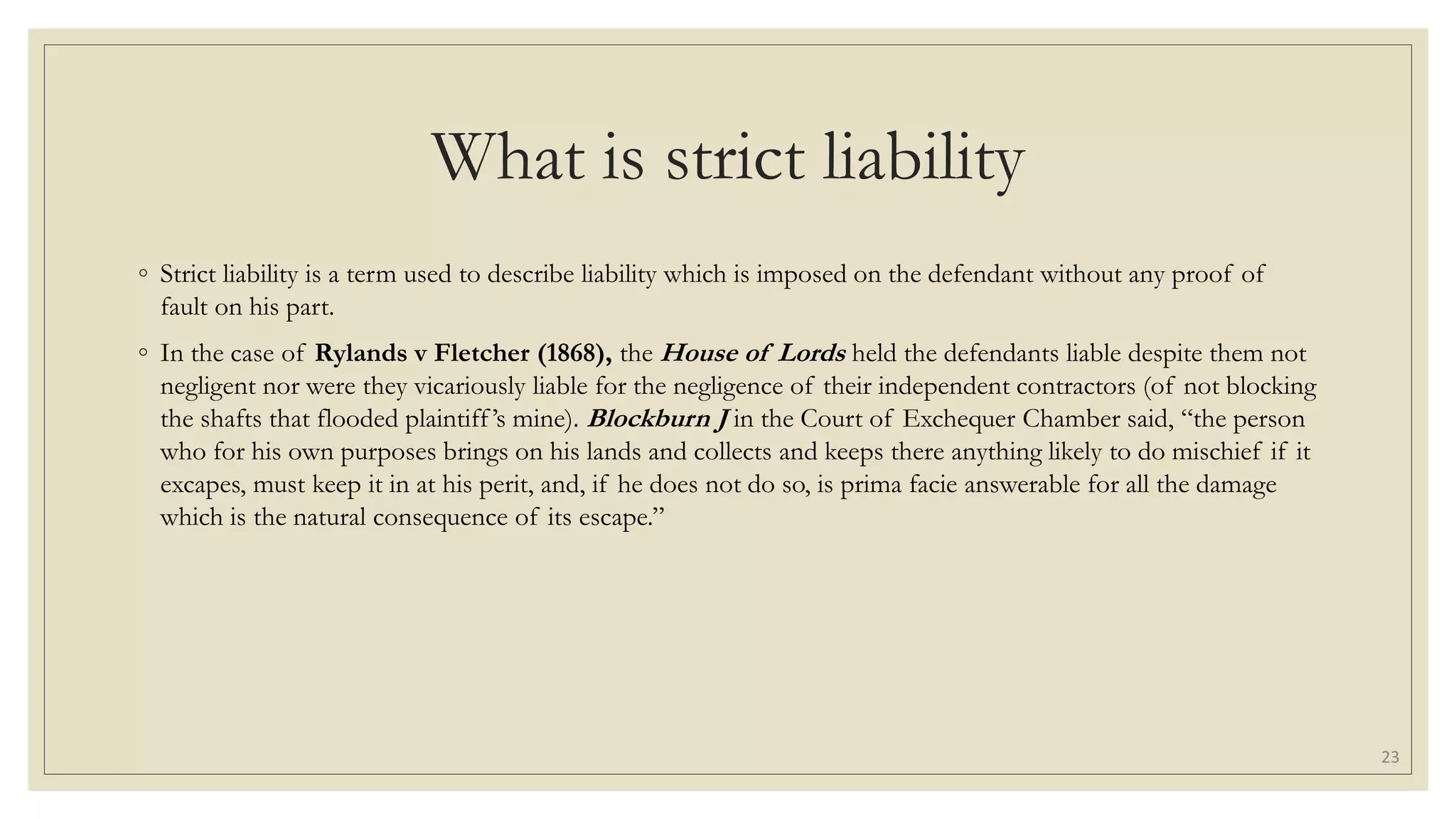 Tort Tutorial Answer Question 5 (Slides)