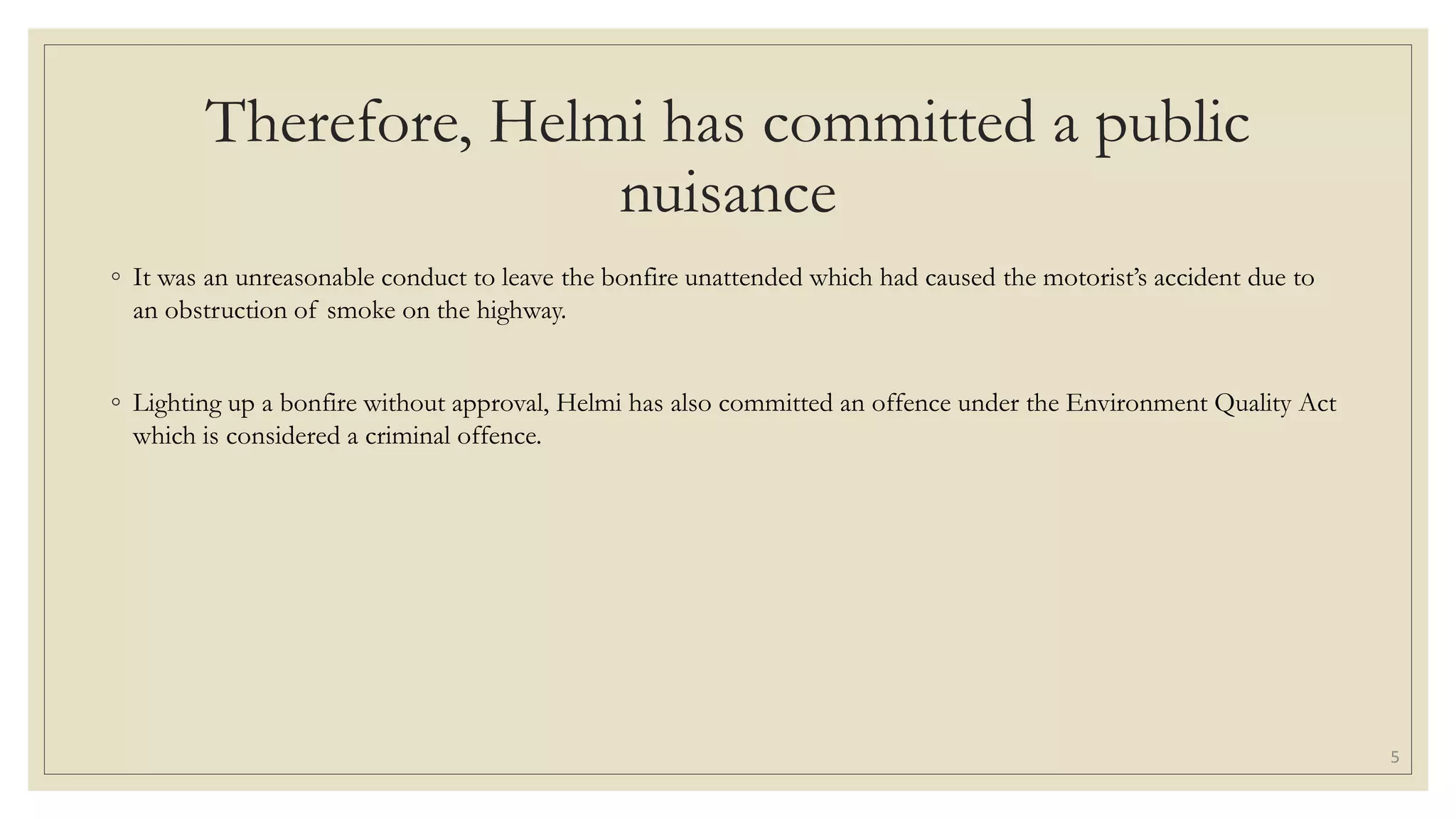 Tort Tutorial Answer Question 5 (Slides)