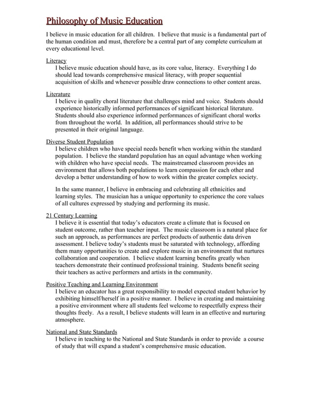 Educational Philosophy PDF