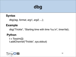 TinyOS 2.1 Tutorial: TOSSIM
