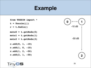 TinyOS 2.1 Tutorial: TOSSIM