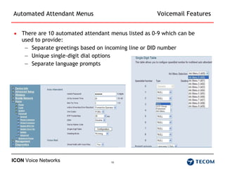 TOS 3000 Voice Mail / Auto Attendant Overview | PPT