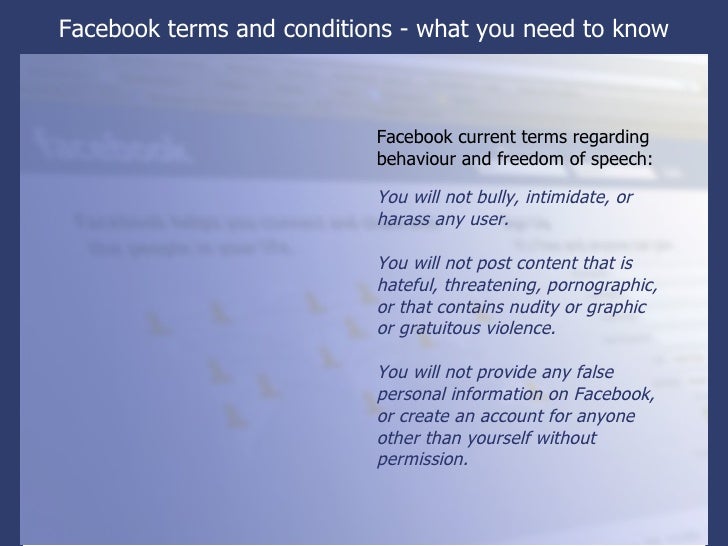 Facebook Terms of Service Primer