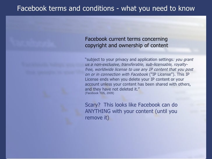 Facebook Terms of Service Primer