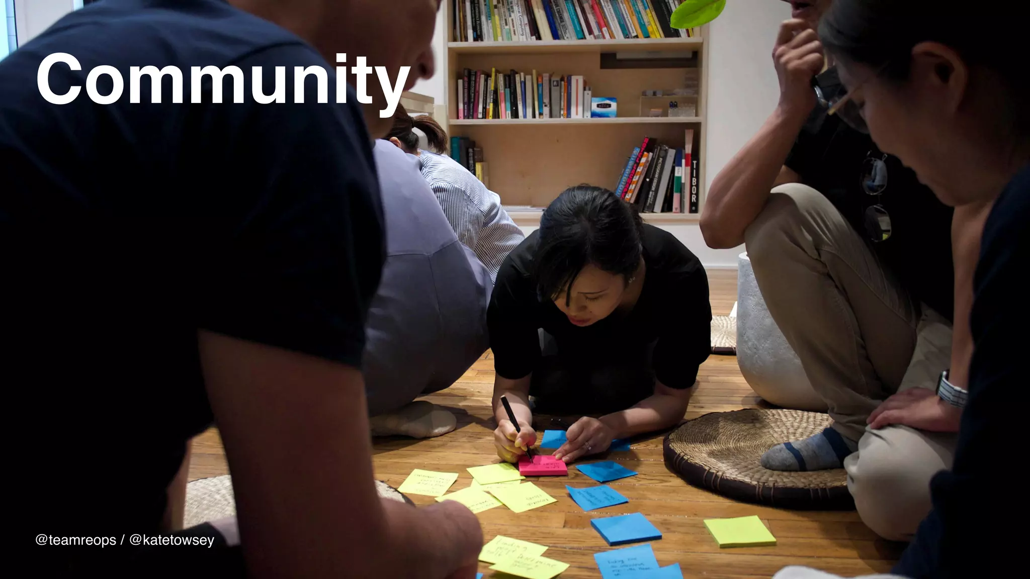 Community
@teamreops / @katetowsey
 