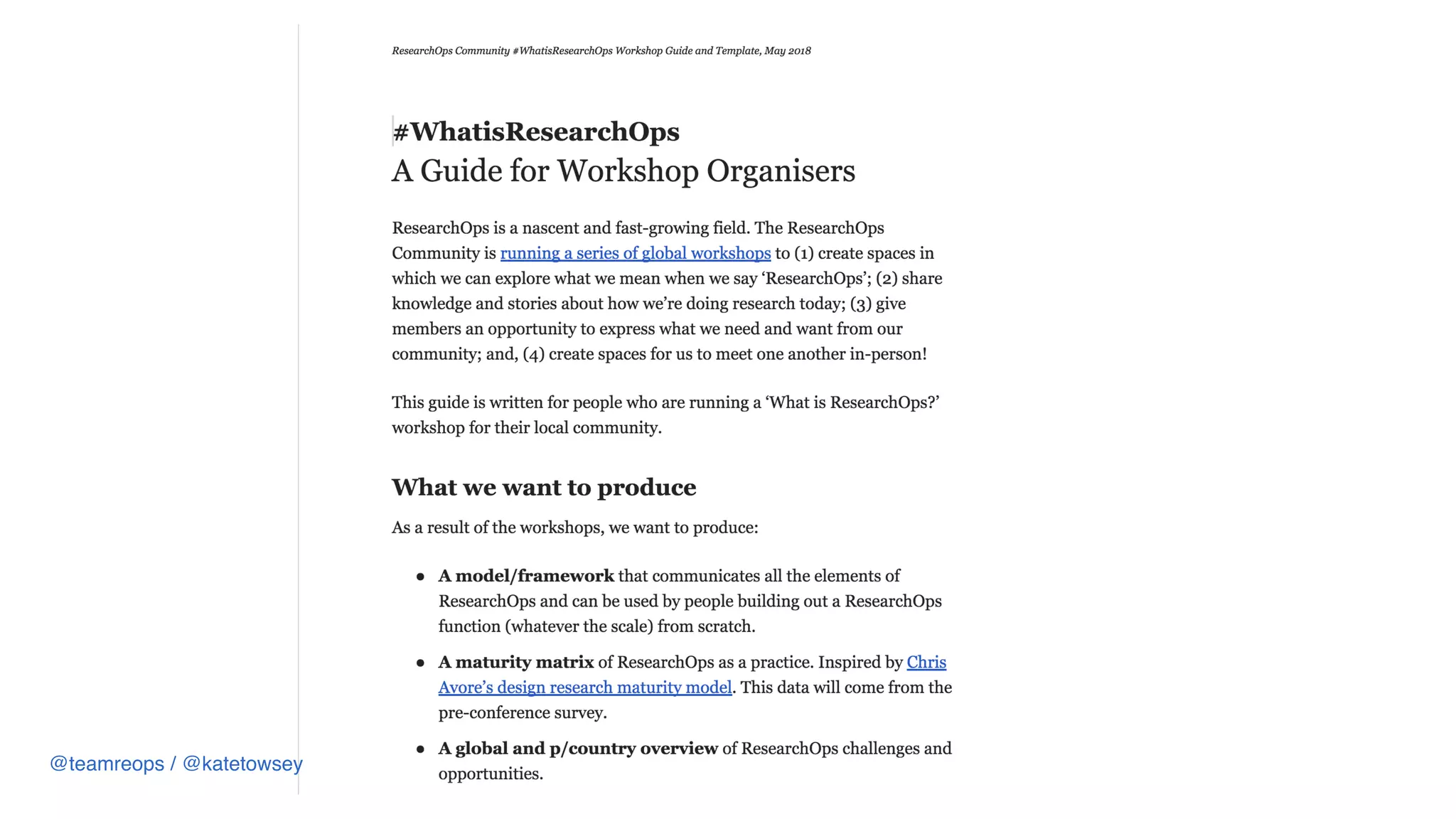 @teamreops / @katetowsey
 