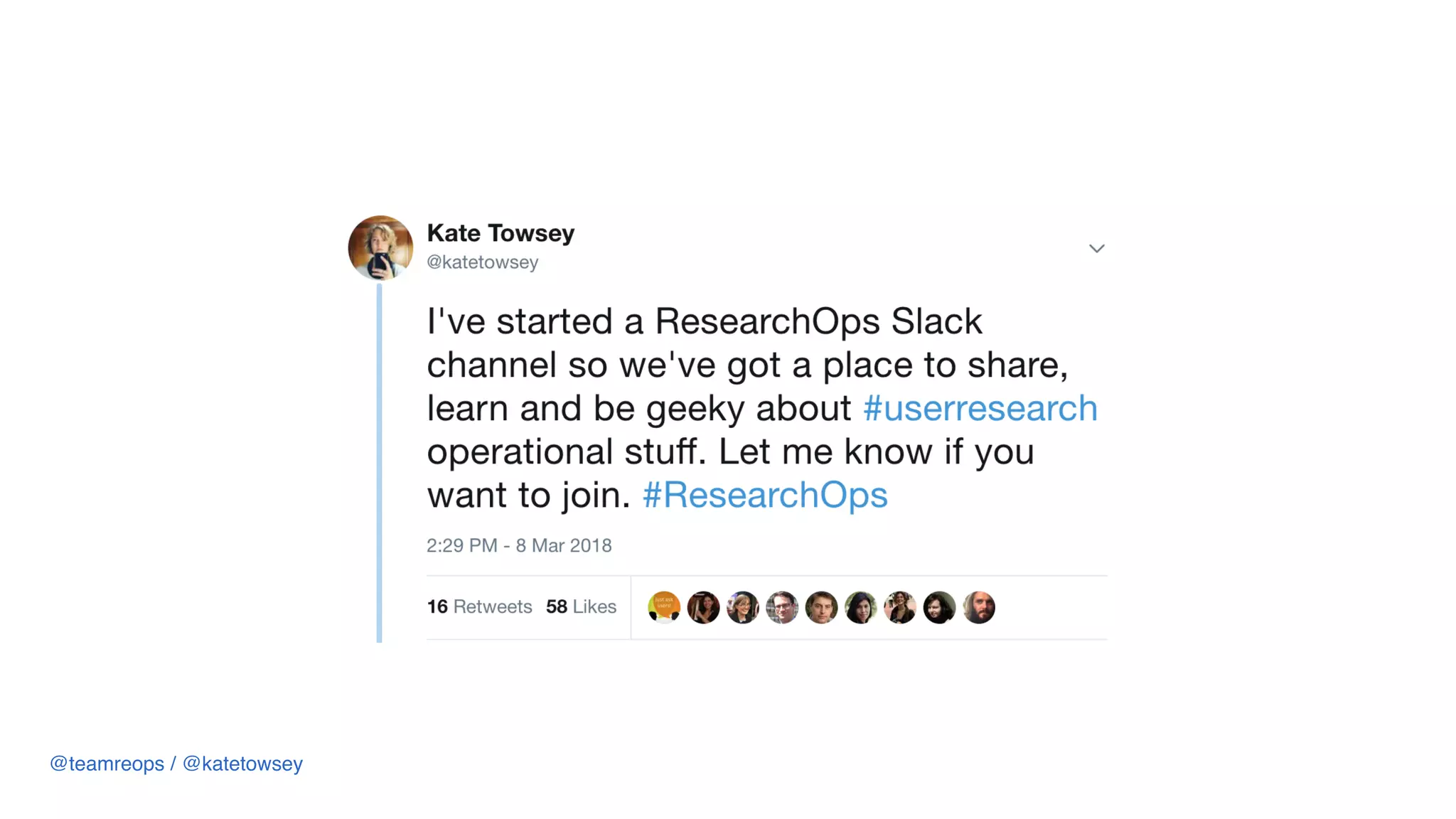 @teamreops / @katetowsey
 