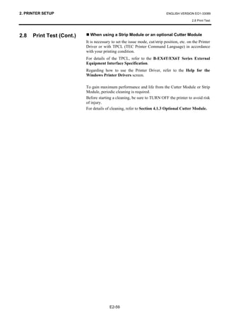 도시바프린터 TEC B-EX4T1 열전사감열 산업용 프리미엄 바코드프린터 매뉴얼 | PDF