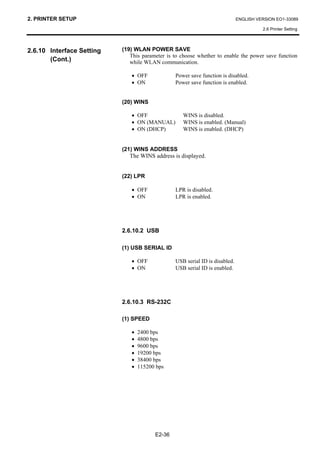도시바프린터 TEC B-EX4T2 열전사감열 바코드프린터 매뉴얼 | PDF