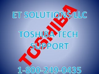 Toshiba Tech Support Services