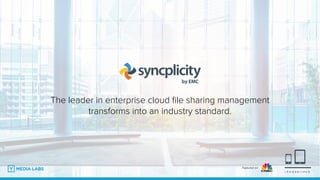 The leader in enterprise cloud ﬁle sharing management  
transforms into an industry standard.
I P H O N E / I P A D
Featured on
 