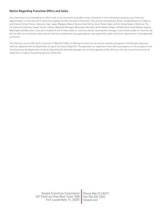 Tossed Franchising Ebrochure