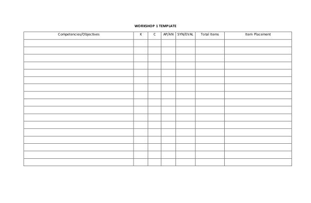 table placement template