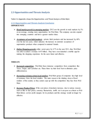 Strategic Analysis of Wal-Mart | DOCX
