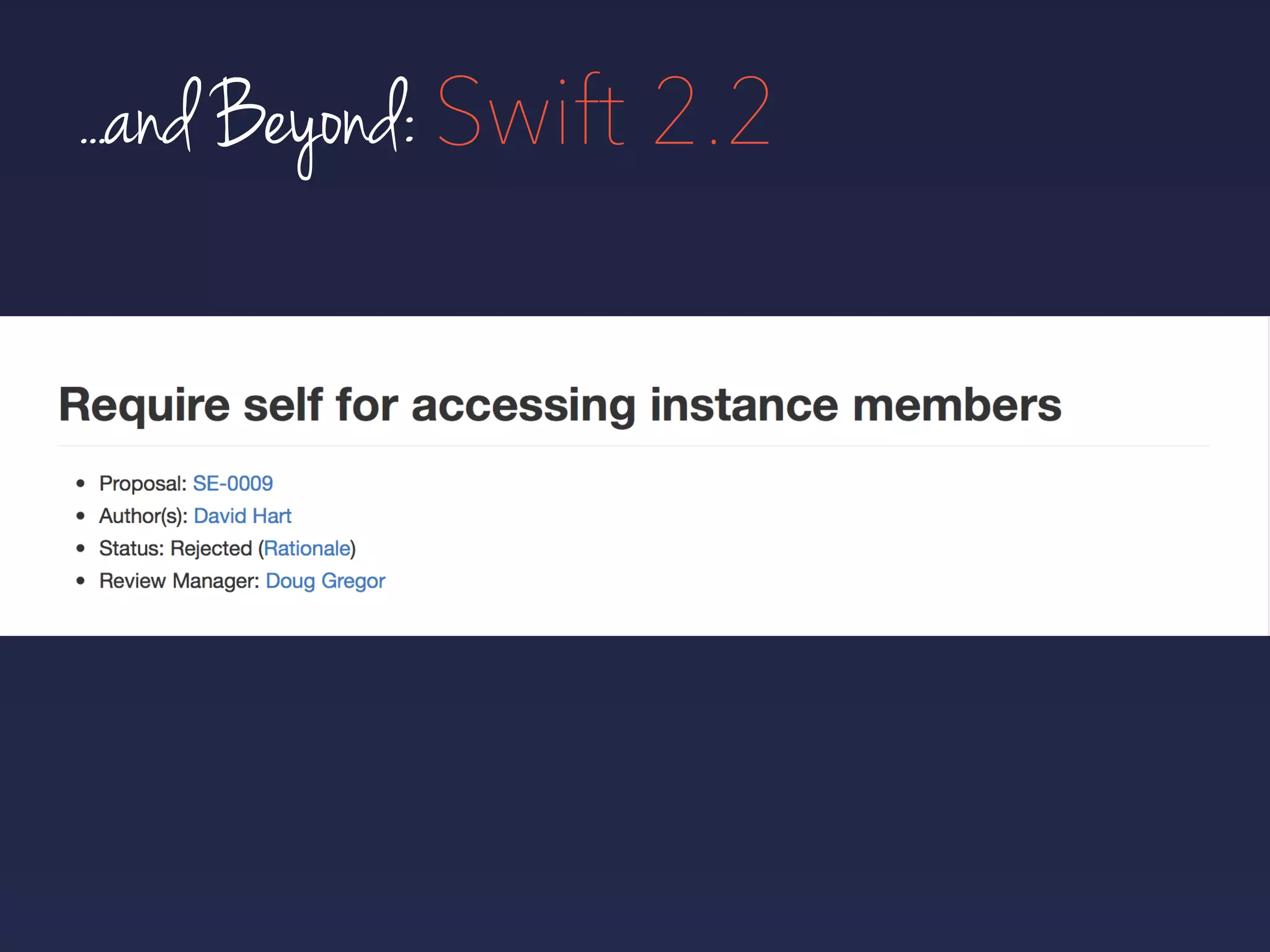 ...and Beyond: Swift 2.2
 