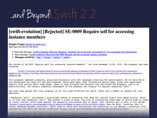 ...and Beyond: Swift 2.2
 