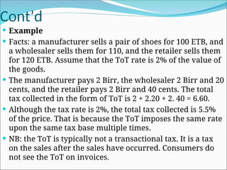 Etb Example Law of Turnover tax under Ethiopian law .ppt