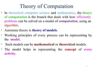 Theory of Complexity and Automata at MWU | PPT