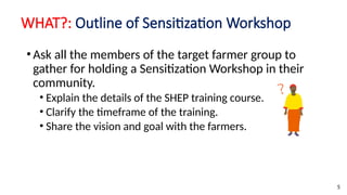 Shep Approach Comprehensive Guide to Implementing Sensitization Workshops in SHEP | PPTX