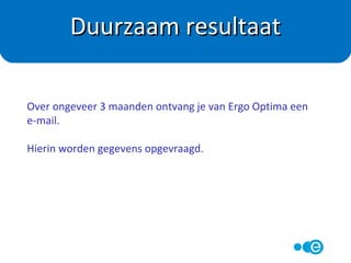 • Hoort erbij
• Voelt …
• Is een kans om te leren
• Ga terug naar de voorbereidingsfase
• Pas je acties aan naar haalbare doelen
• Je creëert een nieuwe kans op succes!
Terugval
 