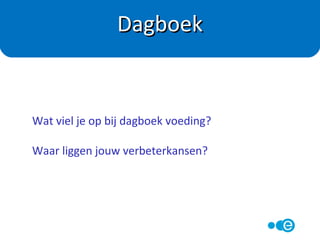 Wat gaat GOED?
Wat maakt dat het goed gaat?
Wat gaat MINDER GOED?
Wat maakt dat het minder goed gaat?
Wat heb je nodig om het (wel) te laten
lukken?
Iedereen één voorbeeld.
Je actieplan
 