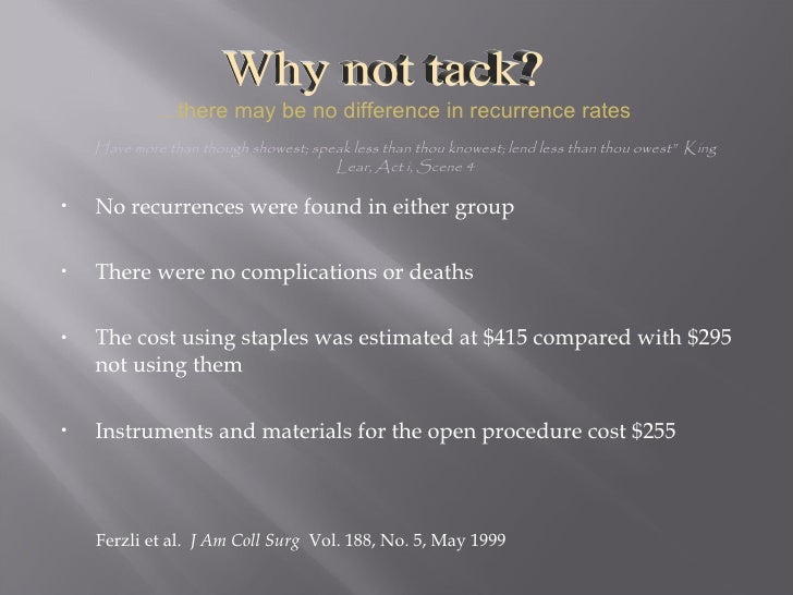 To Tack or Not to Tack