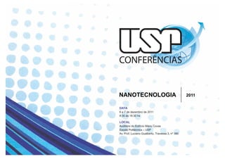 USP CONFERÊNCIAS - Nanotecnologia