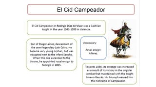 activities
Page. 99
Act. 9:
What do the striped areas on
the timeline indicate?
Page. 99
Act. 10:
What happened to the
kingdoms of Navarre and
Aragón when Sancho III died?
 
