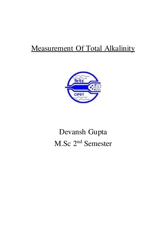measurement of total alkalinity