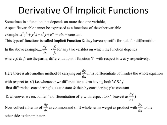 Engineering Mathematics - Total derivatives, chain rule and derivative ...
