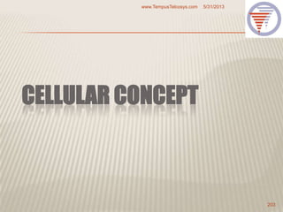 CELLULAR CONCEPT
5/31/2013www.TempusTelcosys.com
203
 