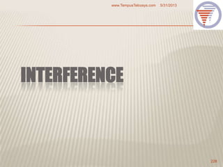 INTERFERENCE
5/31/2013www.TempusTelcosys.com
228
 
