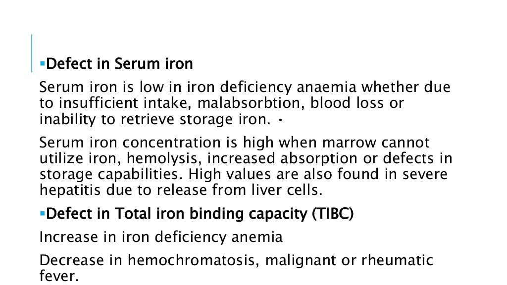 Total iron binding capacity