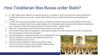 Stalin Control STALIN PART 2:Totalitarianism and stalin | PDF