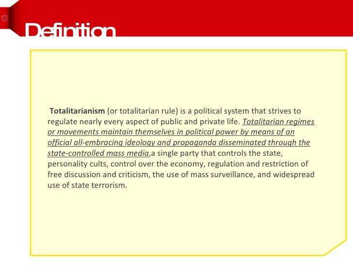 Totalitarian Regimes Definition