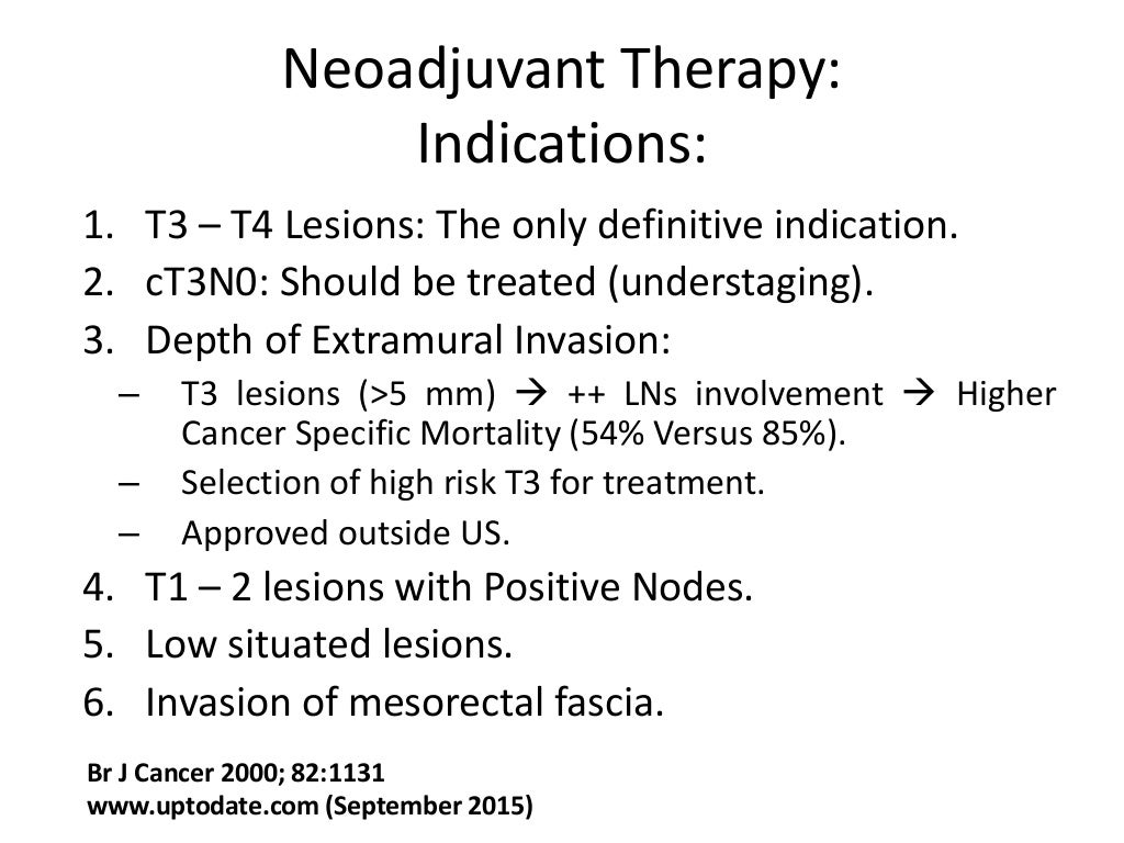 Total neoadjuvant therapy for rectal cancer 2016