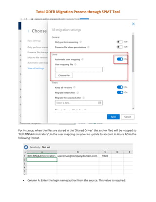 Total ODFB Migration Process through SPMT Tool | PDF