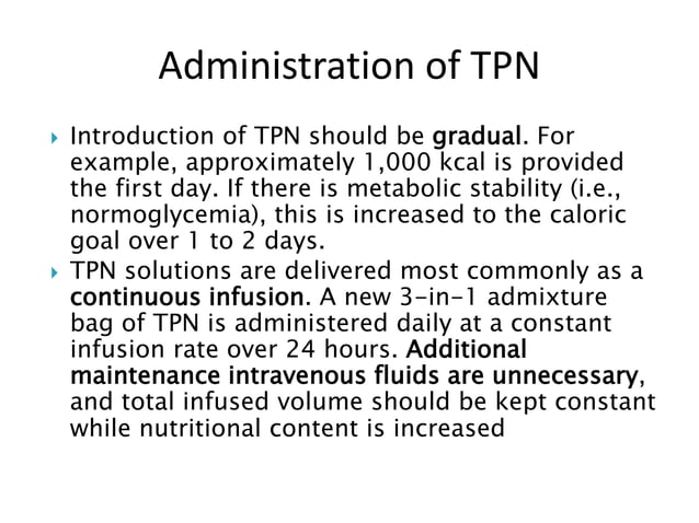 Total parenteral nutrition | PPT