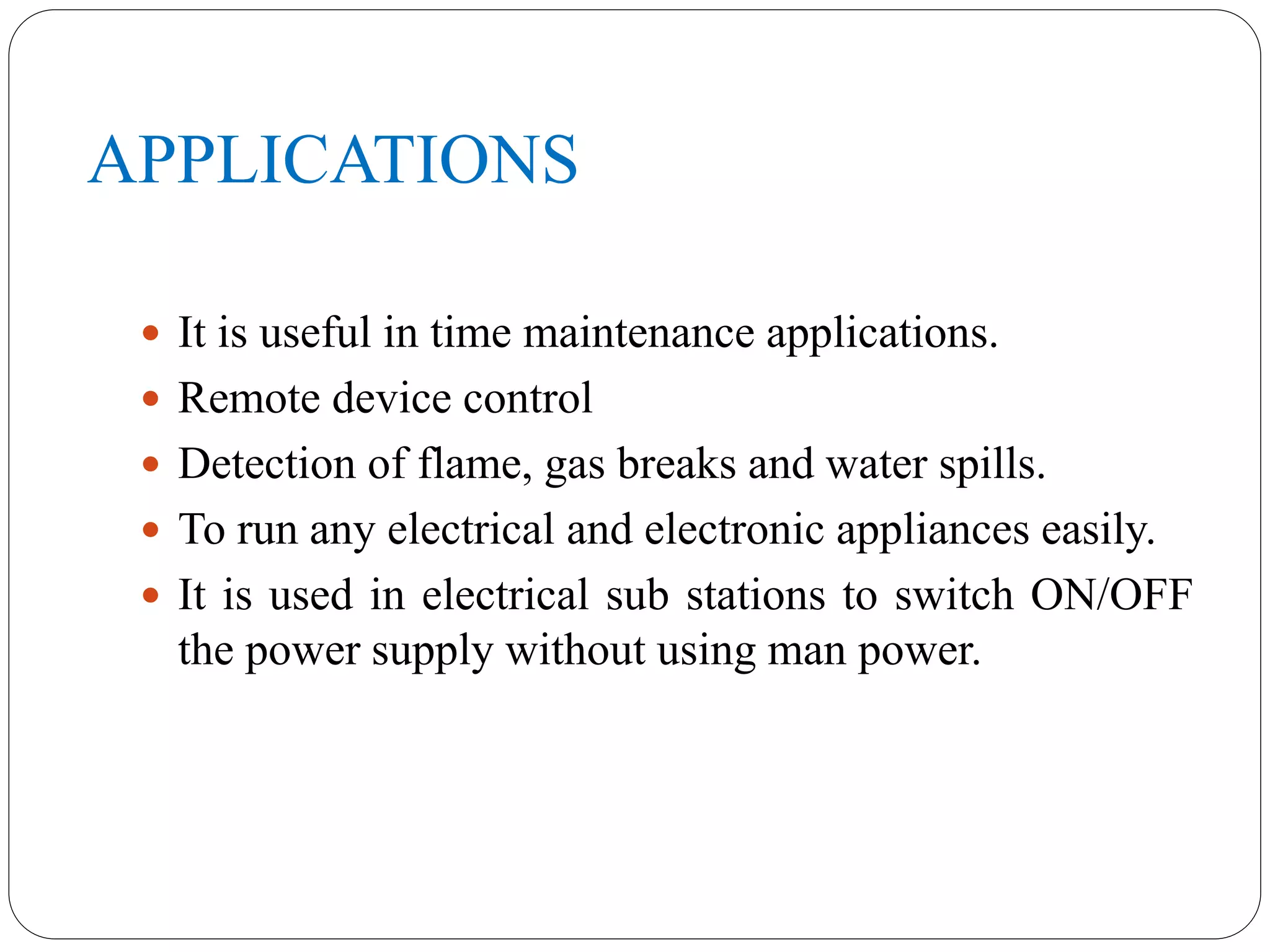 FIRE DETECTION AND ELETRICAL POWER ON/OFF CONTROL IN HOME/INDUSTRY ...