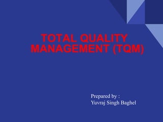 TOTAL QUALITY
MANAGEMENT (TQM)
Prepared by :
Yuvraj Singh Baghel
 