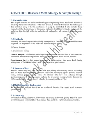 Total quality management of farid fiber in bangladesh | PDF