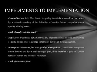 Total quality management ppt | PPTX