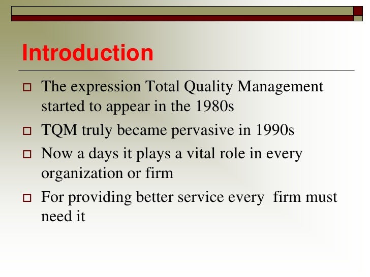 total quality management that will satisfy customers need both internal and external That bears on its ability to satisfy given needs ” • quality is fitness for use customer (internal and external) aimed at satisfaction at the customer level total quality management has a close relationship between the below two quality parameters jit–just in time. total quality management that will satisfy customers need both internal and external That bears on its ability to satisfy given needs ” • quality is fitness for use customer (internal and external) aimed at satisfaction at the customer level total quality management has a close relationship between the below two quality parameters jit–just in time.