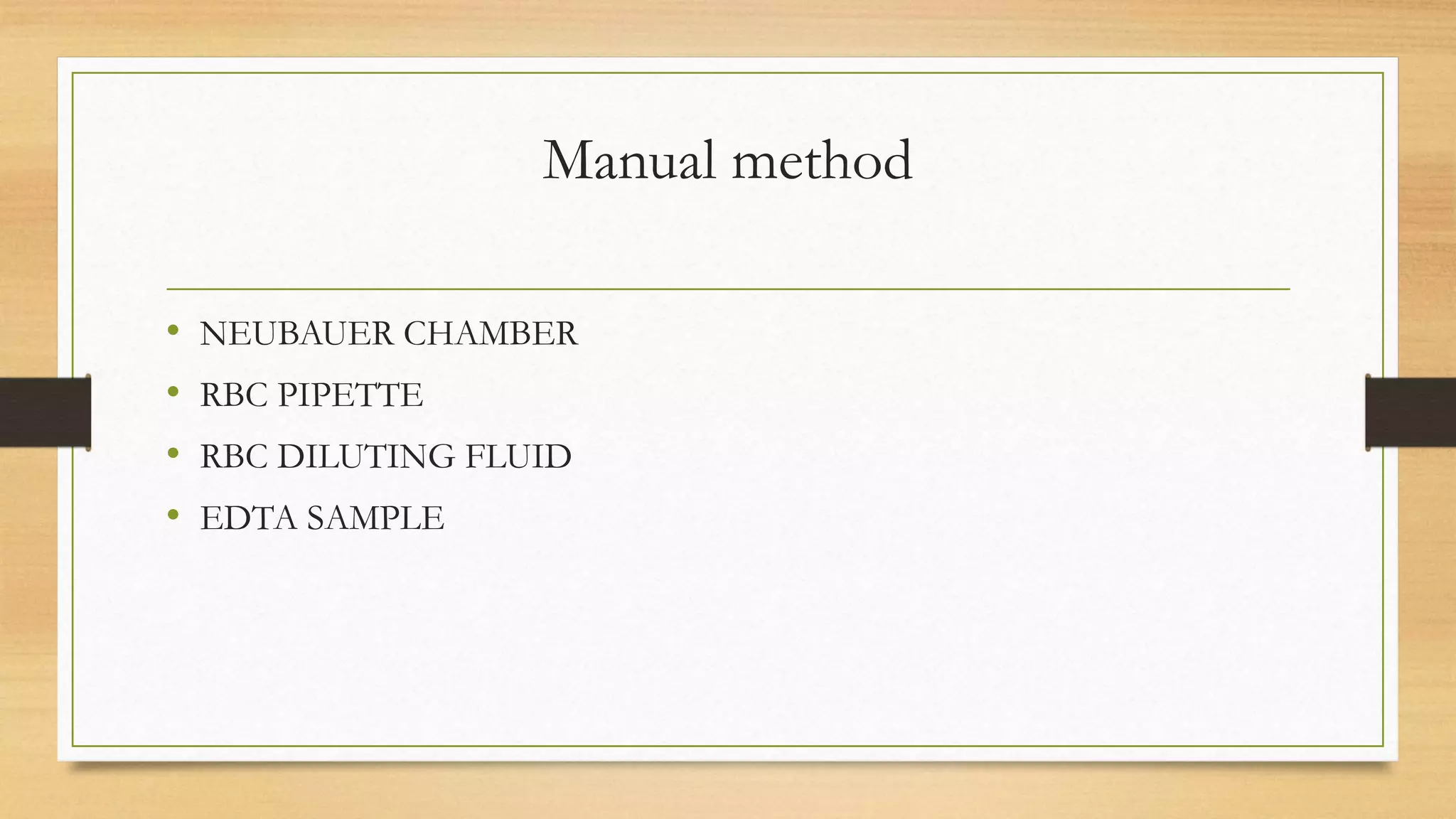 Total rbc count | PPTX