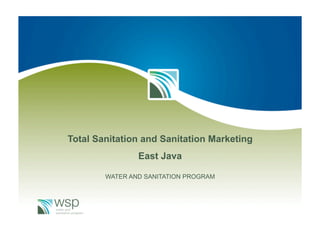 Total Sanitation and Sanitation Marketing
                East Java

        WATER AND SANITATION PROGRAM
 