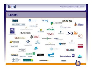 Financial markets knowledge centre




  Clients




www.ts.eu   7                                   2012
 