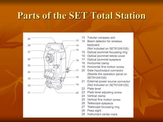Parts of the SET Total Station

 