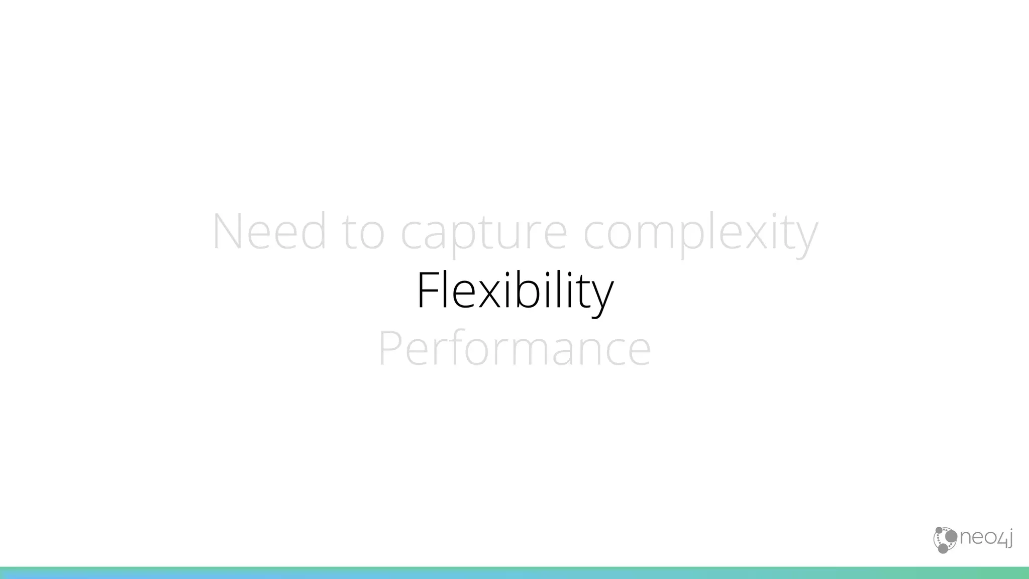Need to capture complexity
Flexibility
Performance
 