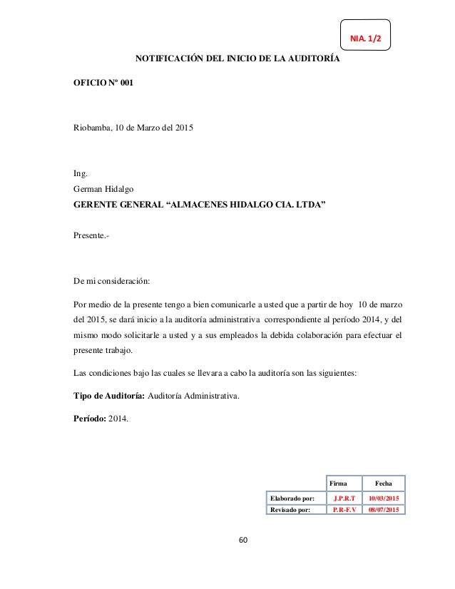 Carta Compromiso De Auditoria Ejemplo - Soalan bu