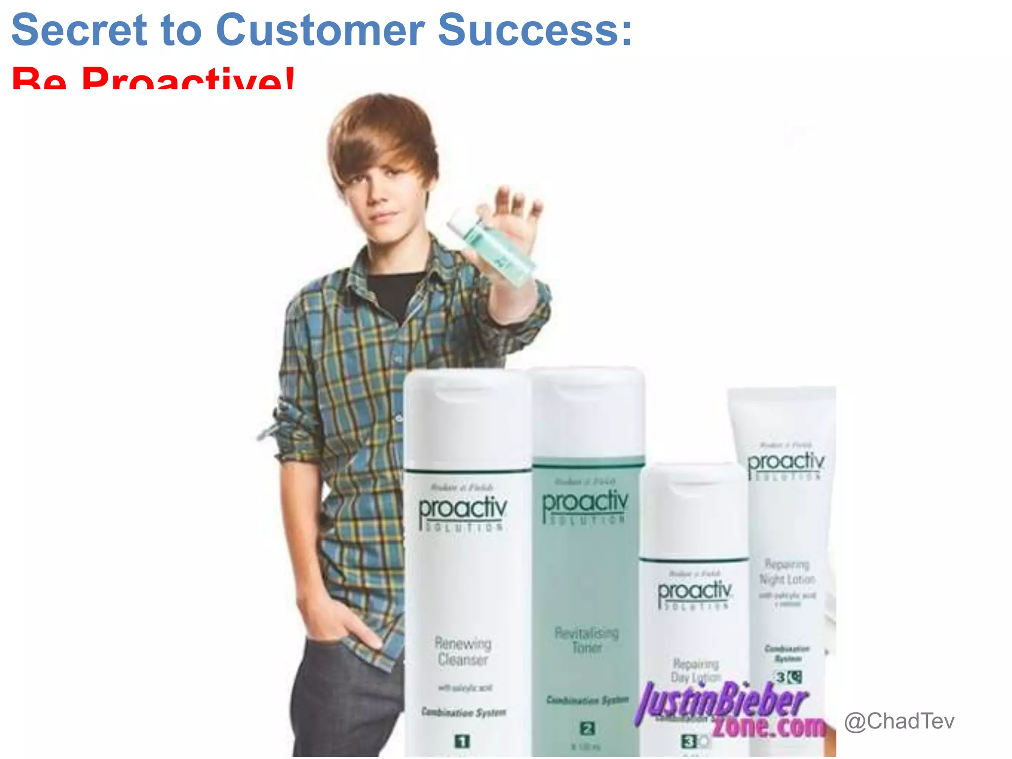 Produced by
Customer Success Summit 2014 @ChadTev5
Secret to Customer Success:
Be Proactive!
 